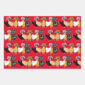 Feuille De Papier Cadeau Pays mignon des poulets et poules polonais (Devant 2)