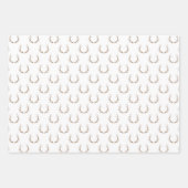 Feuille De Papier Cadeau Pays Noël rennes rustiques bois motif (Devant)