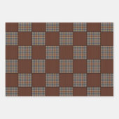 Feuille De Papier Cadeau Pays primitif rustique Homespun et chèques (Devant 3)