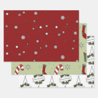 Pays rustique Noël Snowflakes Enveloppement cadeau
