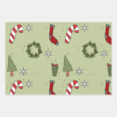 Feuille De Papier Cadeau Pays rustique Noël Snowflakes Enveloppement cadeau (Devant 2)