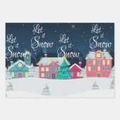 Feuille De Papier Cadeau Paysage de Noël Joyeux Citation de Noël (Devant)