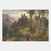 Feuille De Papier Cadeau Paysage romantique avec complexe de monastères (Devant)