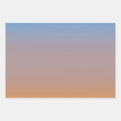 Feuille De Papier Cadeau Peach Blue Purple Sunrise Anniversaire (Devant 2)