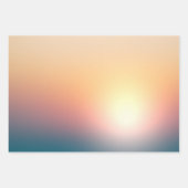 Feuille De Papier Cadeau Peach Blue Purple Sunrise Anniversaire (Devant)