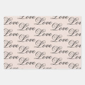 Feuille De Papier Cadeau Peach Blush Love Toujours Mariage (Devant 3)
