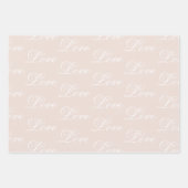 Feuille De Papier Cadeau Peach Blush Love Toujours Mariage (Devant)