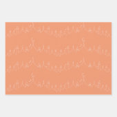 Feuille De Papier Cadeau Peach Eid Calligraphy Masjid Motif Design (Devant 3)