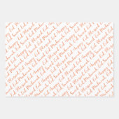 Feuille De Papier Cadeau Peach Eid Calligraphy Masjid Motif Design (Devant 2)