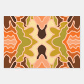 Feuille De Papier Cadeau Peach Fuzz Boho Shabby Chic géométrique Art Abstra (Devant 3)