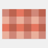 Feuille De Papier Cadeau Peach Fuzz Orange Checkerboard Motif (Devant)