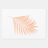 Feuille De Papier Cadeau Peach Fuzz Palm Leaf Motif Mariages tropicaux (Devant 3)
