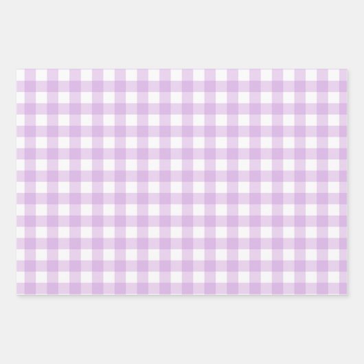 Feuille De Papier Cadeau Peach Motif Plaid Classic En vichy (Devant 3)