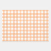 Feuille De Papier Cadeau Peach Motif Plaid Classic En vichy (Devant)
