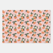 Feuille De Papier Cadeau Peach Orange Juice Motif (Devant 2)
