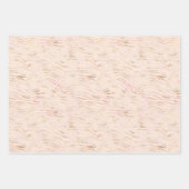 Feuille De Papier Cadeau Peach Pink Gold Zebra Print (Devant)