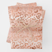 Feuille De Papier Cadeau Peach Rose Leopard (En situation)