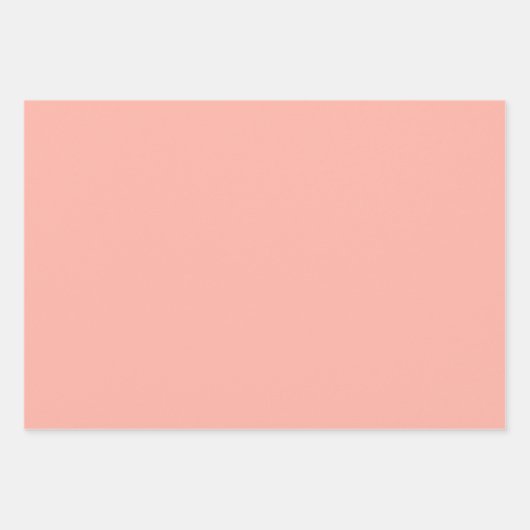 Feuille De Papier Cadeau Peachy rose couleur solide (Devant 2)