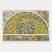 Feuille De Papier Cadeau Peacock Art Nouveau Style rond design complexe (Devant)
