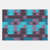 Feuille De Papier Cadeau peacock blue, purple, topaz blue and thunder (Devant 2)