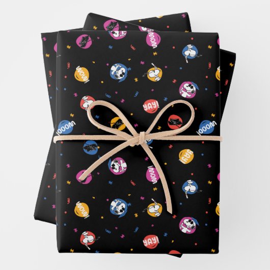 Feuille De Papier Cadeau Peanuts Snoopy Graduation Celebration Pattern (En situation)