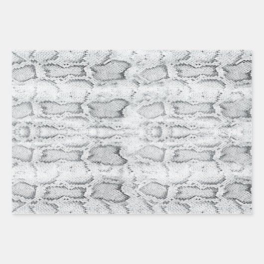 Feuille De Papier Cadeau Peau blanche Python Snake Print (Devant 3)