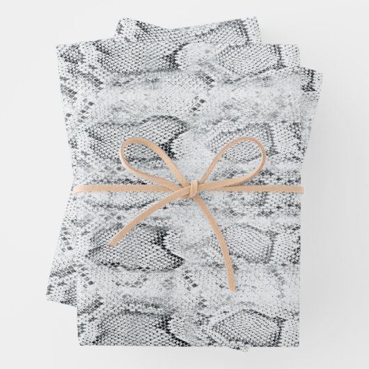 Feuille De Papier Cadeau Peau blanche Python Snake Print (En situation)