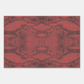 Feuille De Papier Cadeau Peau de serpent rouge (Devant)