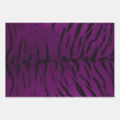 Feuille De Papier Cadeau Peau de tigre violet (Devant 3)
