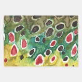 Feuille De Papier Cadeau Pêche à la truite pour pêcheurs (Devant 3)