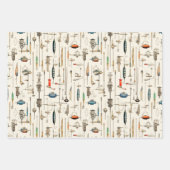 Feuille De Papier Cadeau Pêche Rod Lures S'Attaquer Sports (Devant 3)