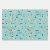 Feuille De Papier Cadeau Pêche Tackle Poisson Rods Pêche Sports (Devant 3)