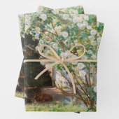 Feuille De Papier Cadeau Peder Severin Kroyer - Roses (En situation)