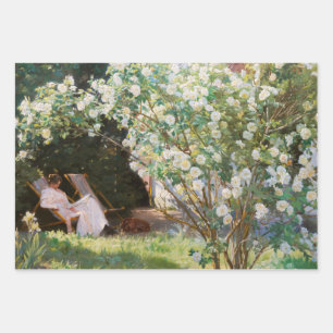 Feuille De Papier Cadeau Peder Severin Kroyer - Roses