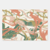 Feuille De Papier Cadeau Peinture Abstraite (Devant 3)