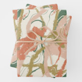 Feuille De Papier Cadeau Peinture Abstraite (En situation)