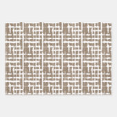 Feuille De Papier Cadeau Peinture blanche Rustique Kraft Simple Élégant Noë (Devant 2)