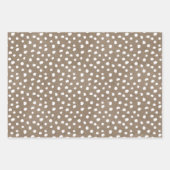 Feuille De Papier Cadeau Peinture blanche Rustique Kraft Simple Élégant Noë (Devant)