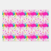 Feuille De Papier Cadeau Peinture colorée (Devant 2)