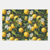 Feuille De Papier Cadeau Peinture d'art Fruit Fleur de Citron (Devant 3)
