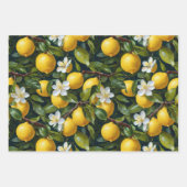 Feuille De Papier Cadeau Peinture d'art Fruit Fleur de Citron (Devant)