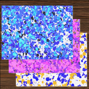 Feuille De Papier Cadeau Peinture Éclaboussée