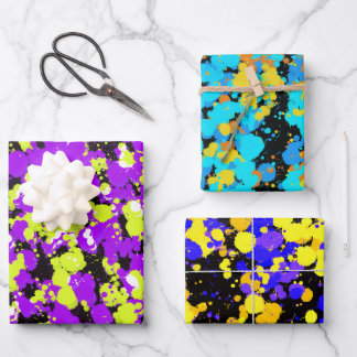 Feuille De Papier Cadeau Peinture éclatée