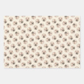 Feuille De Papier Cadeau Peinture française de Bulldog Fawn mignonne art de (Devant)