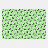 Feuille De Papier Cadeau Peinture japonaise Chiot Chien Chien de Chien de C (Devant)