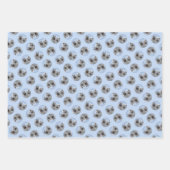 Feuille De Papier Cadeau Peinture Keeshond 2 Keeshonden Original Chien Art (Devant)