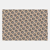 Feuille De Papier Cadeau Peinture Keeshond Playtime Cute Original Chien Art (Devant)