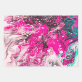 Feuille De Papier Cadeau Peinture moderne en marbre pour Motif Abstrait col (Devant 2)