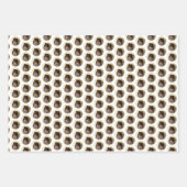 Feuille De Papier Cadeau Peinture Poméranienne Noir et Tan Art Chien origin (Devant 2)