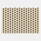 Feuille De Papier Cadeau Peinture Poméranienne Noir et Tan Art Chien origin (Devant)